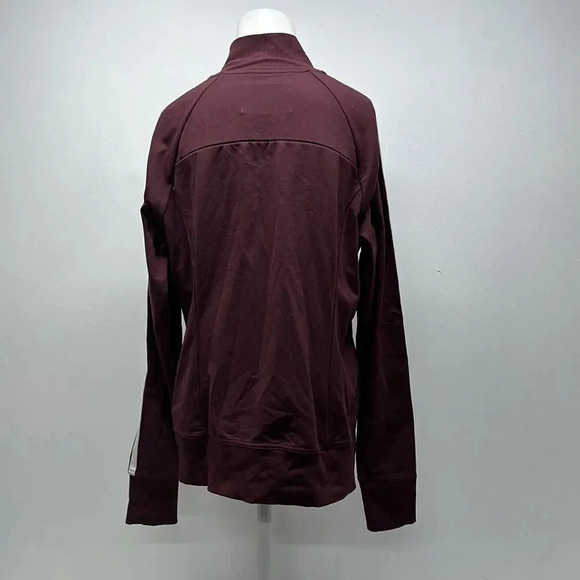 Athleta Circa Track Jacket Lightweight Full Zip Up Striped Red White Size Large - Picture 5 of 12